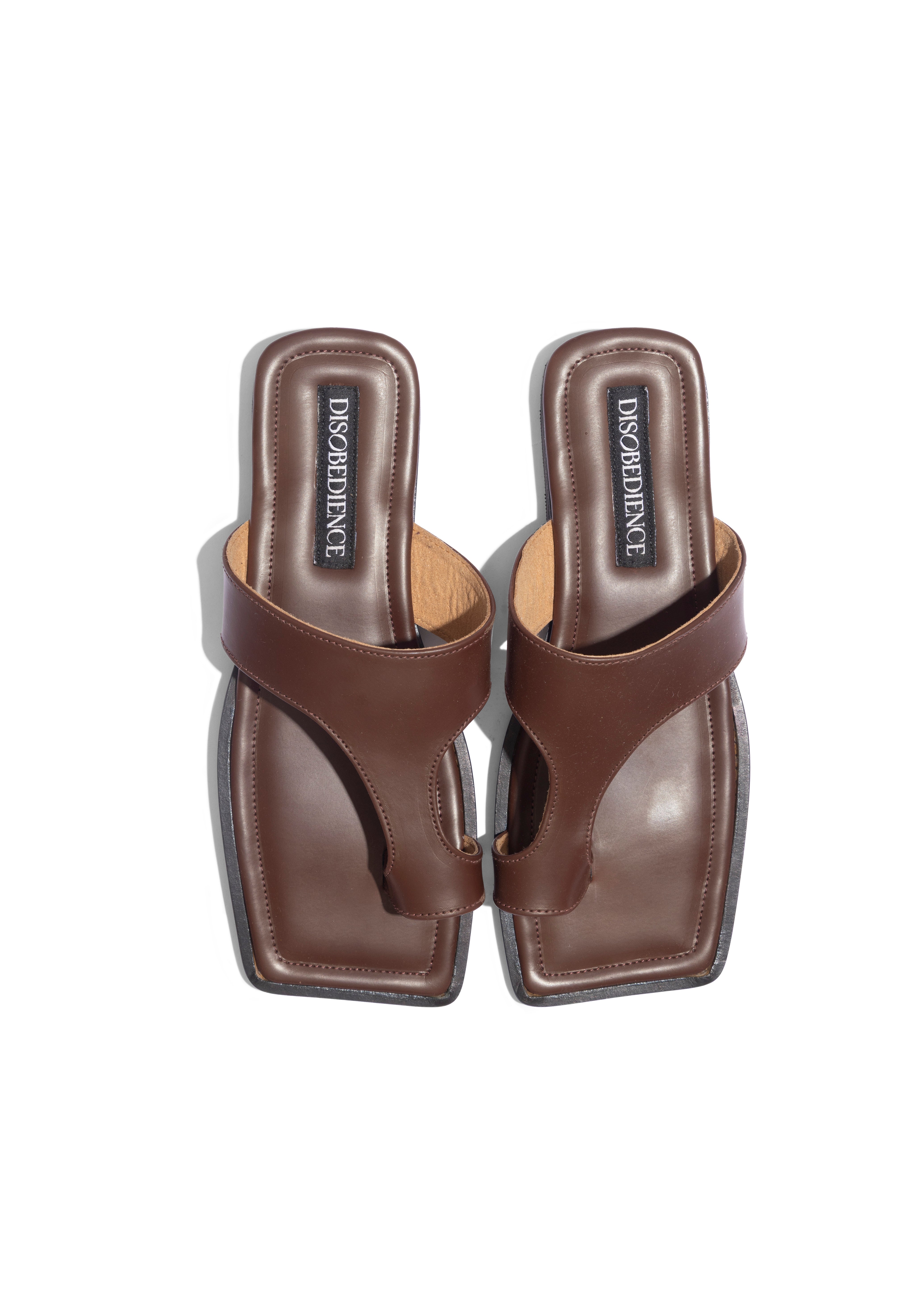 Unisex Flats Brown