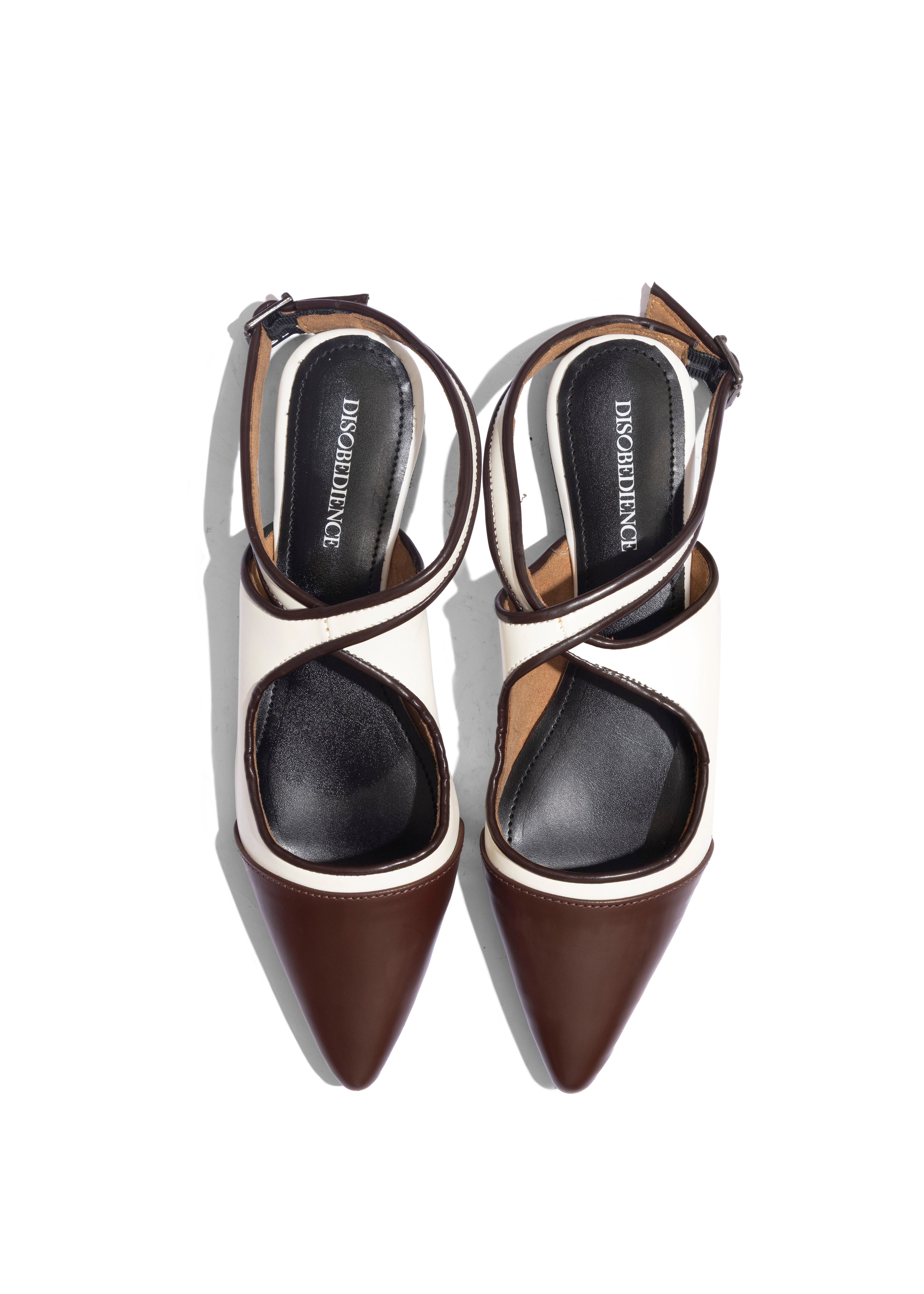 Two Tone Flats Cocoa Brown with Ivory