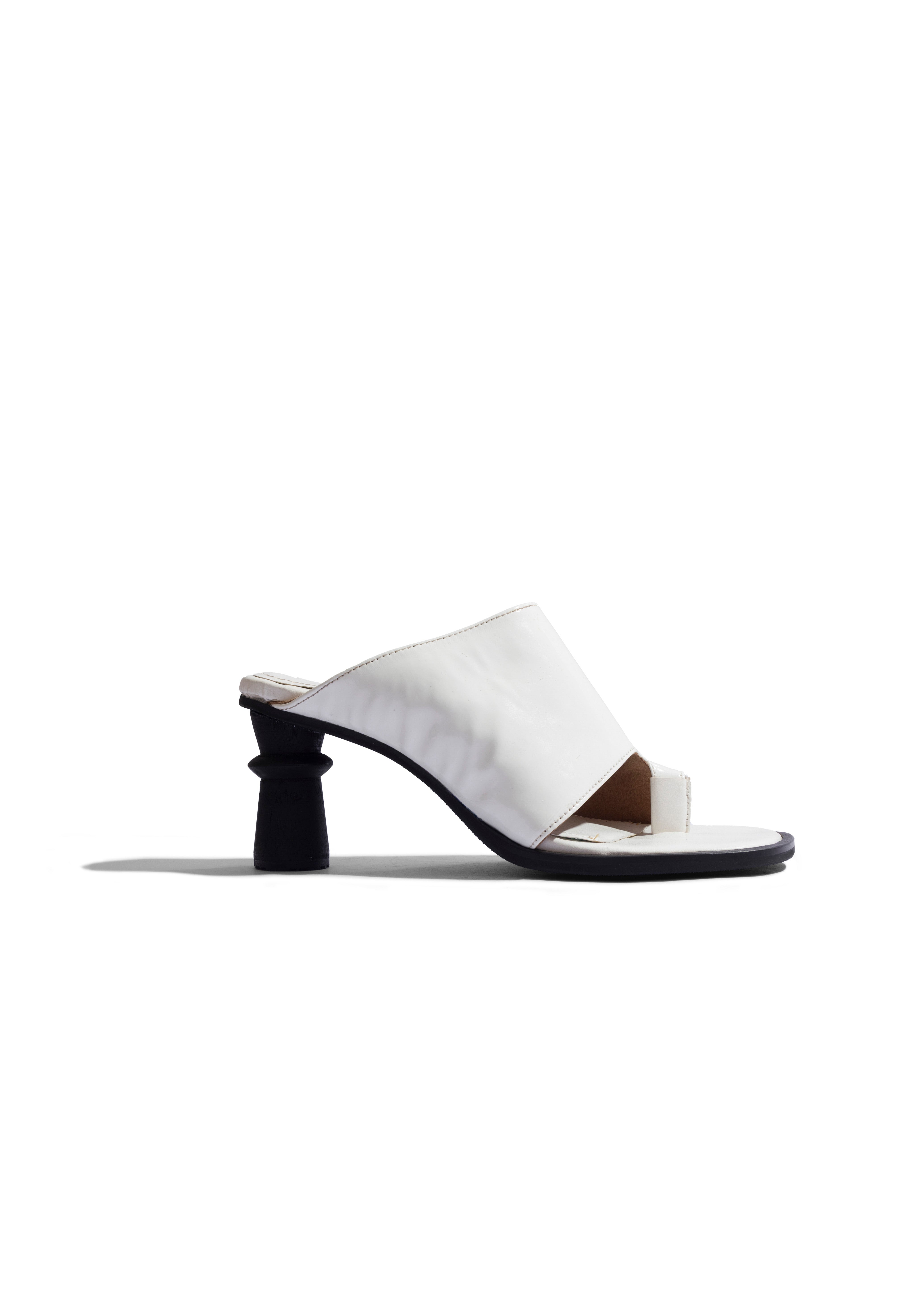 Sculpt Slide Mule White