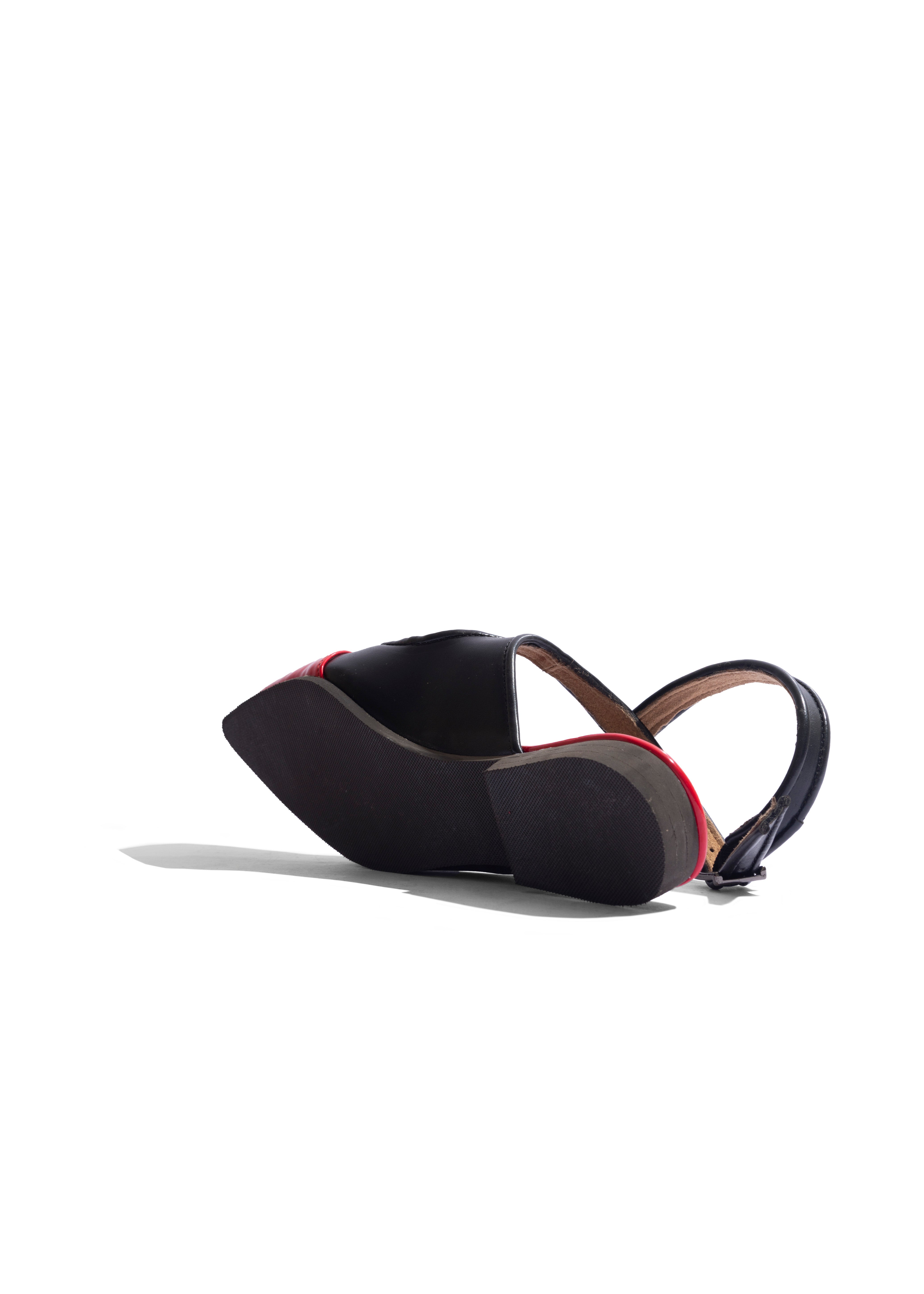 Two Tone Flats Red with Black