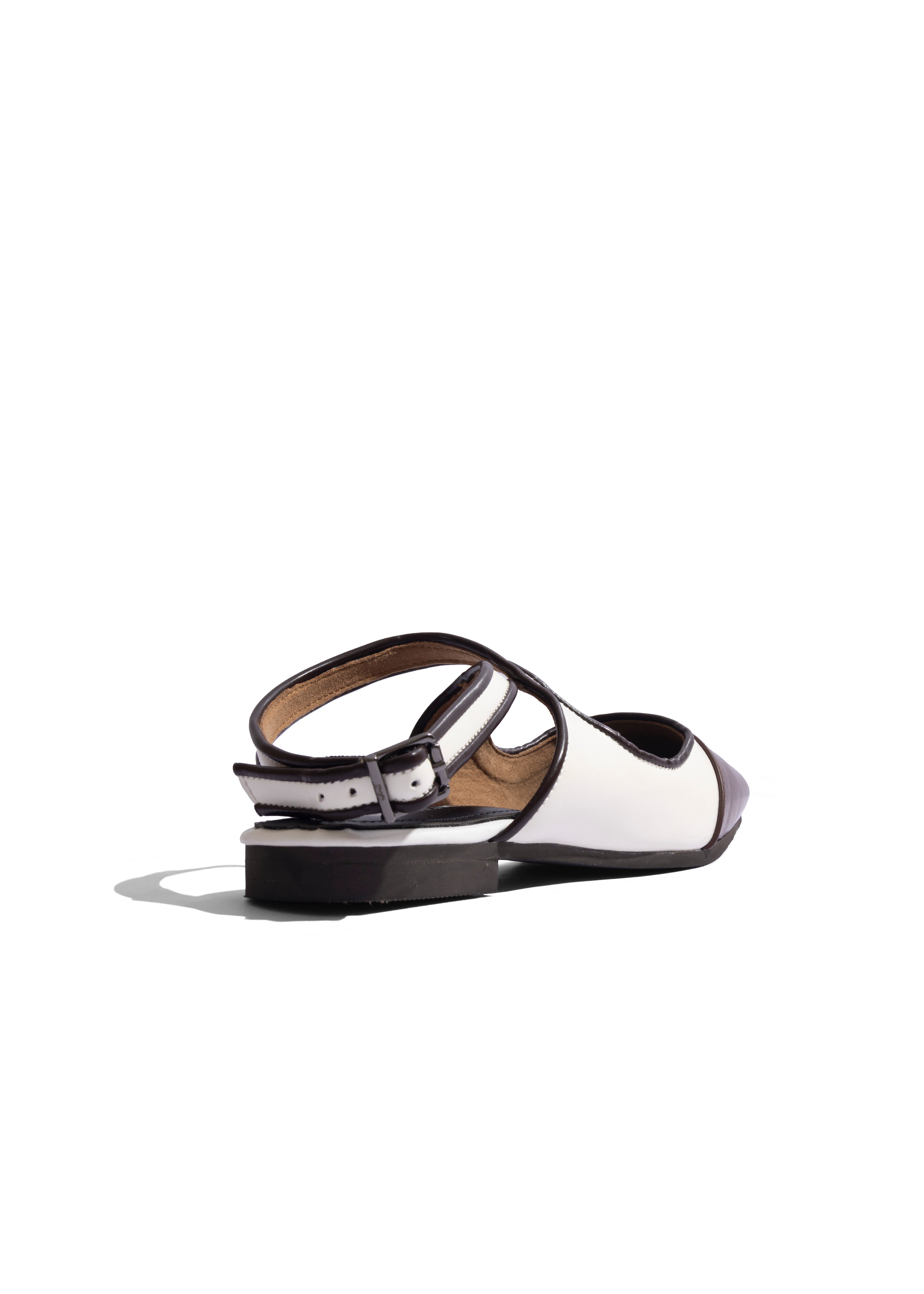 Two Tone Flats Cocoa Brown with Ivory