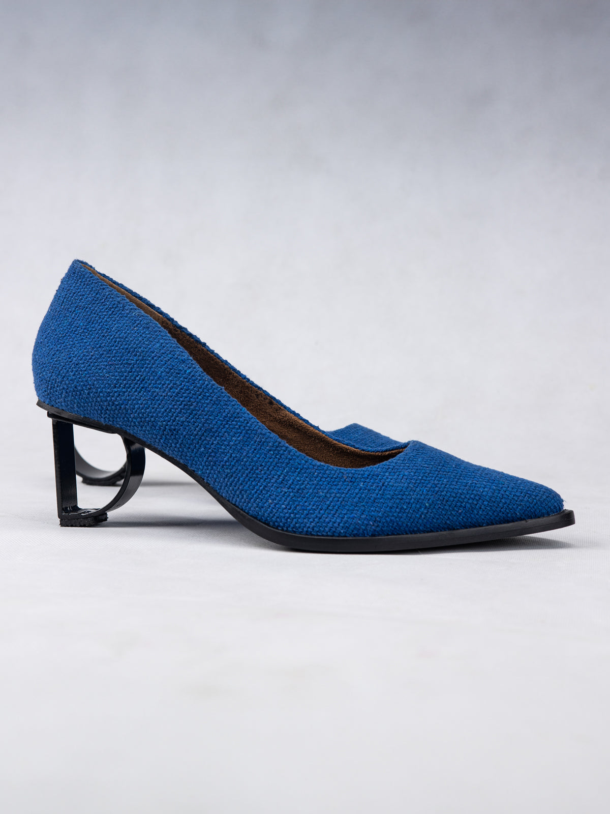 Electric Blue Handwoven Cotton & Steel D&O Pumps