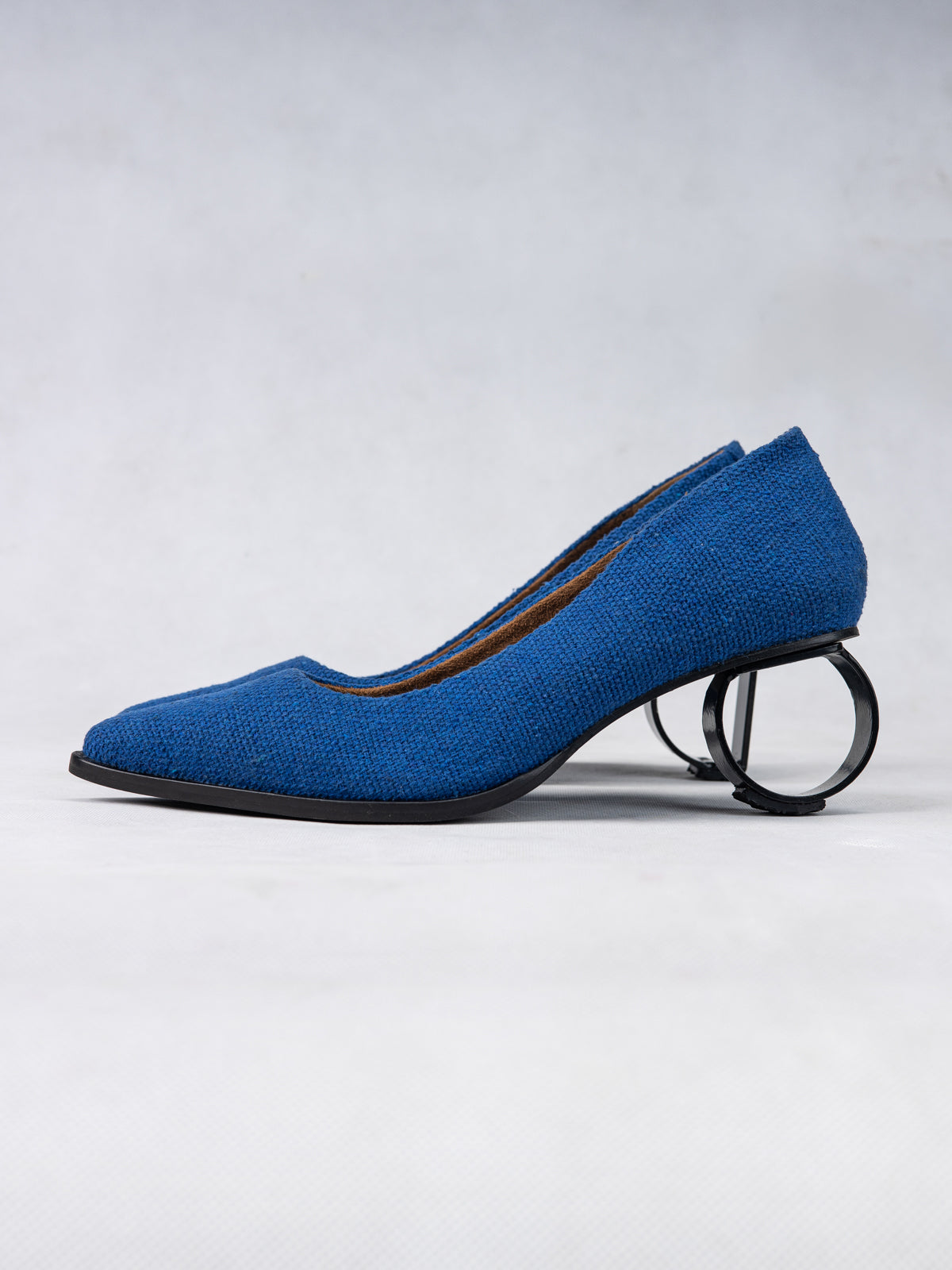 Electric Blue Handwoven Cotton & Steel D&O Pumps
