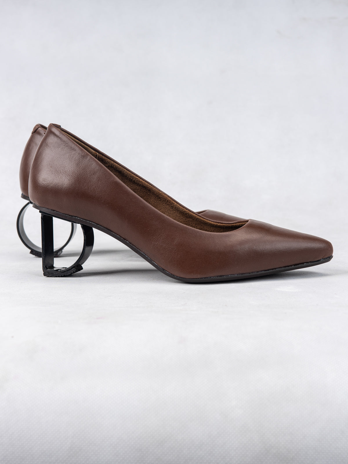 Faded Brown Pumps in Vegan Leather