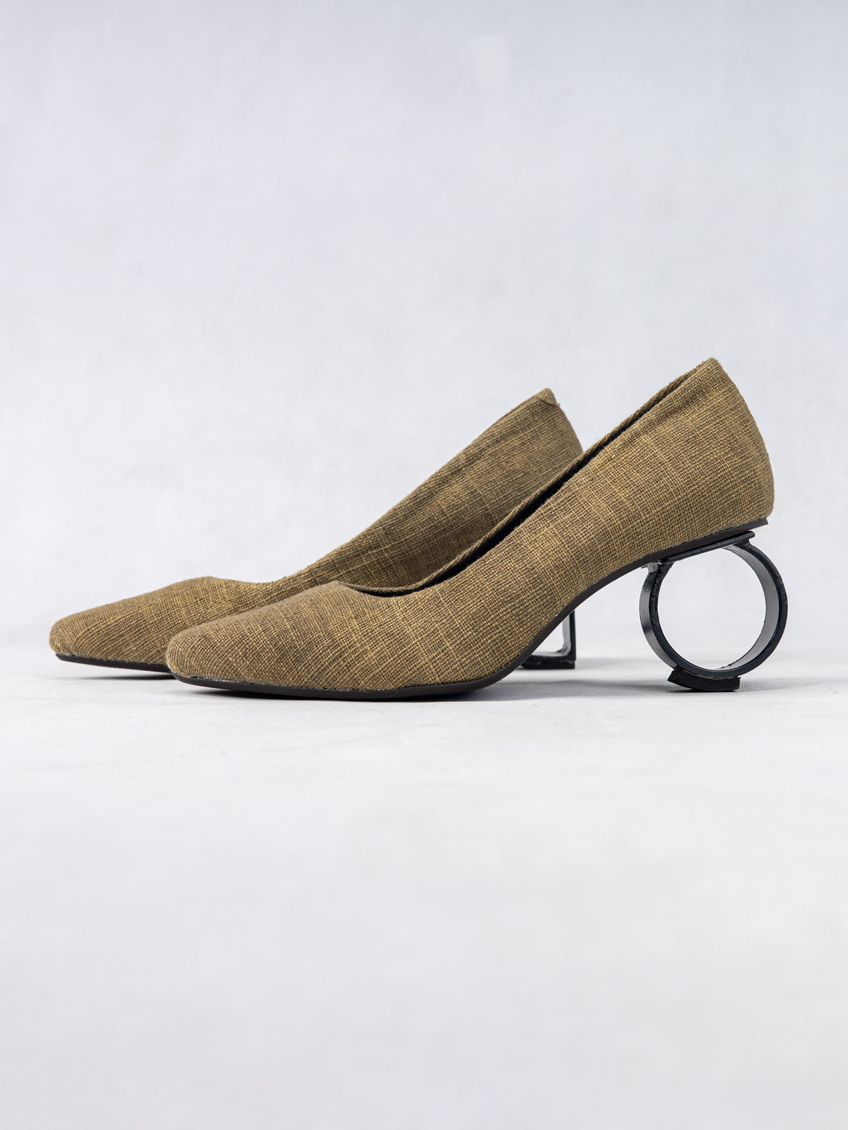 Sage Green Organic Cotton & Steel D&O Pumps