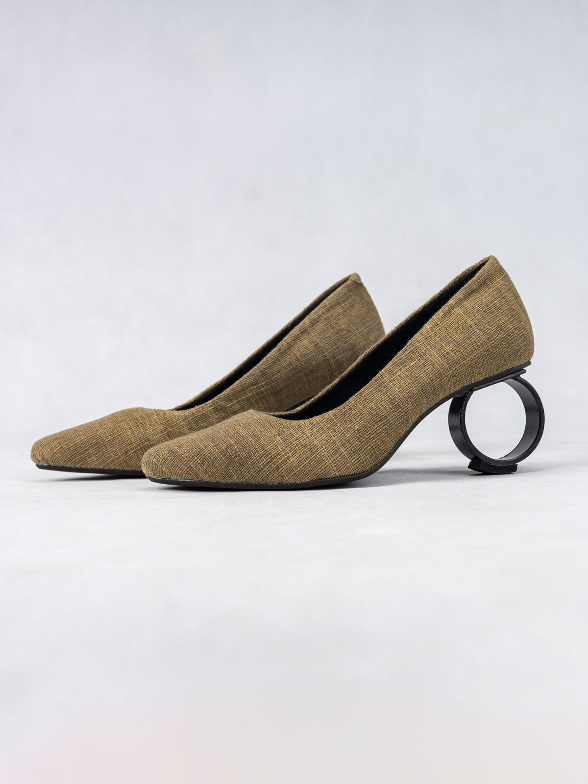 Sage Green Organic Cotton & Steel D&O Pumps