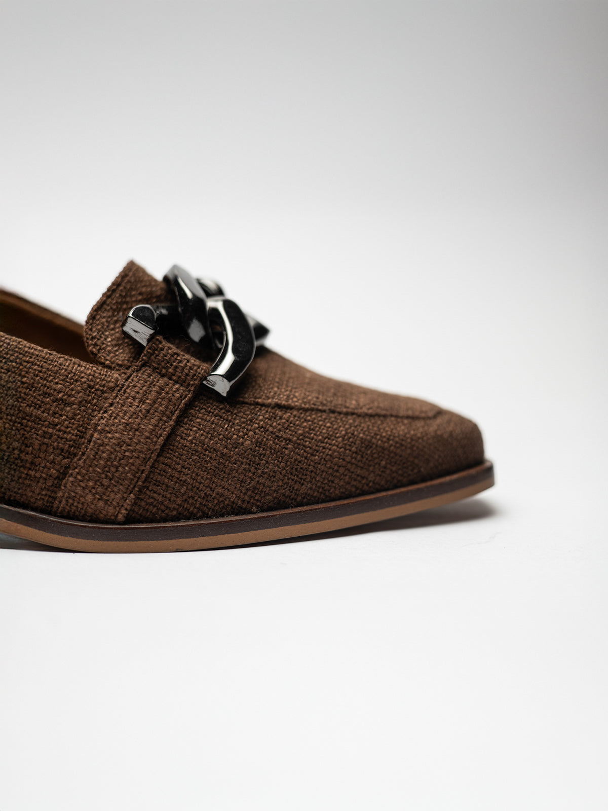 Cocoa Brown Organic Kala Cotton & Teak Wood Loafers