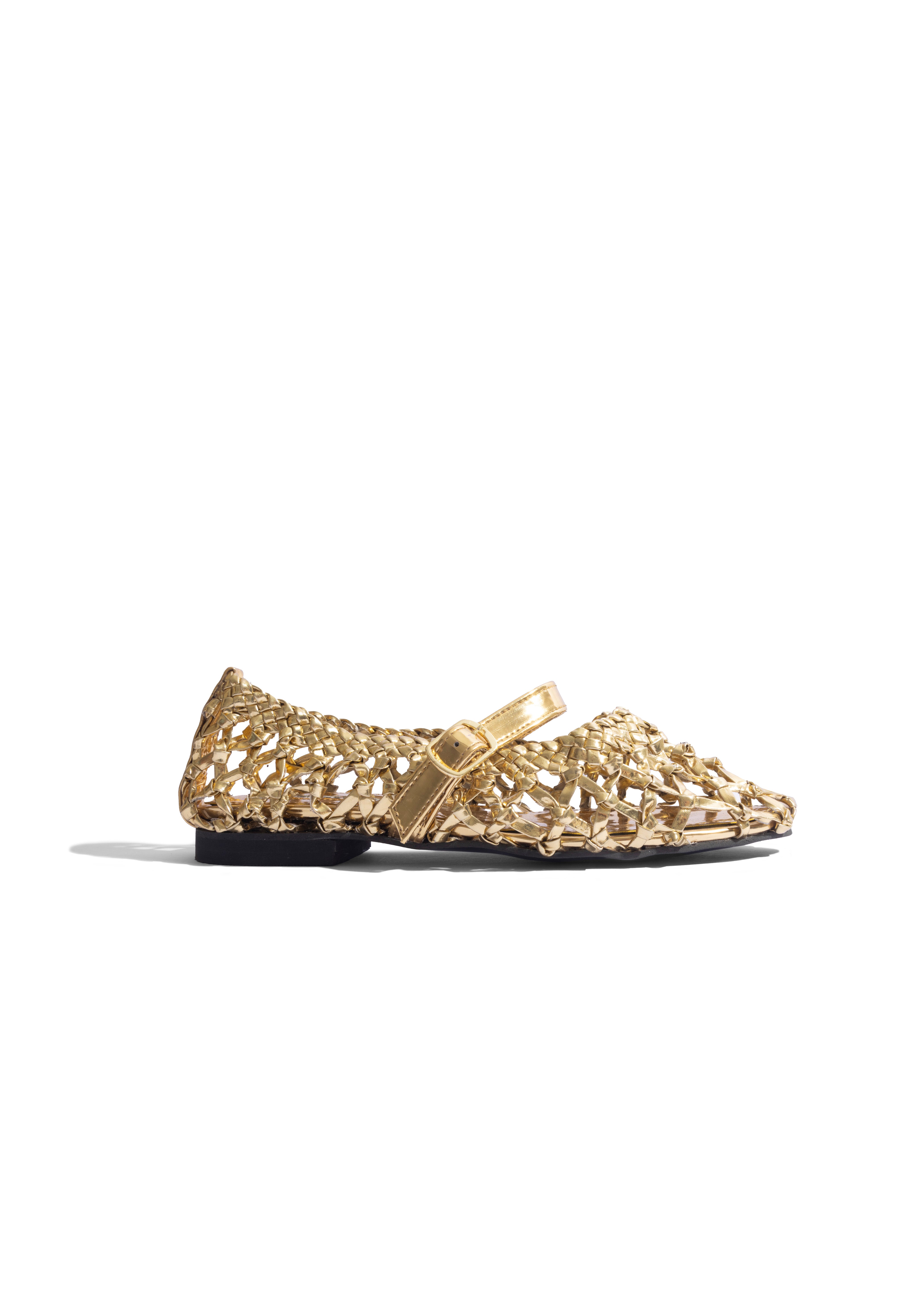 Handwoven Flats Gold