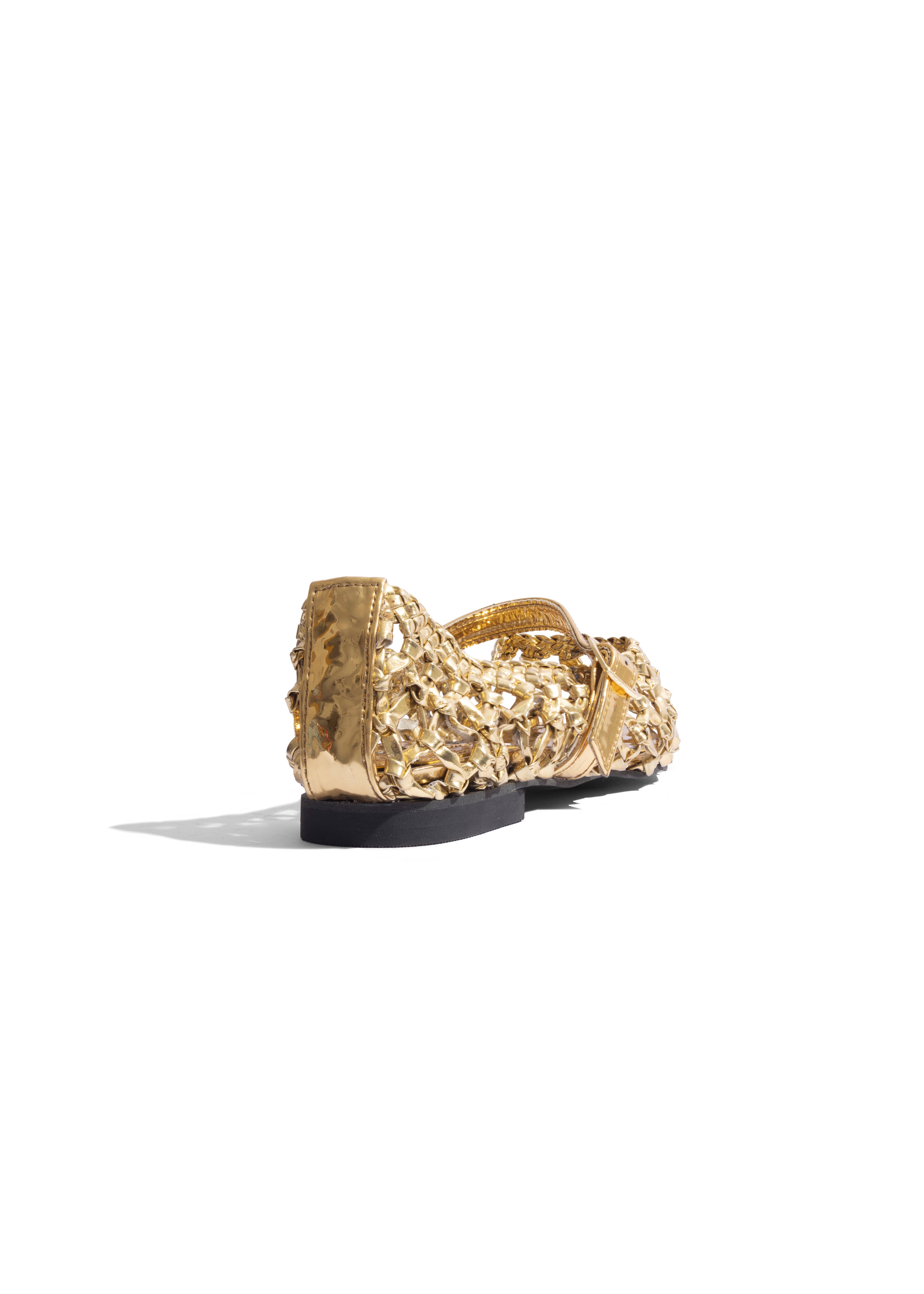 Handwoven Flats Gold