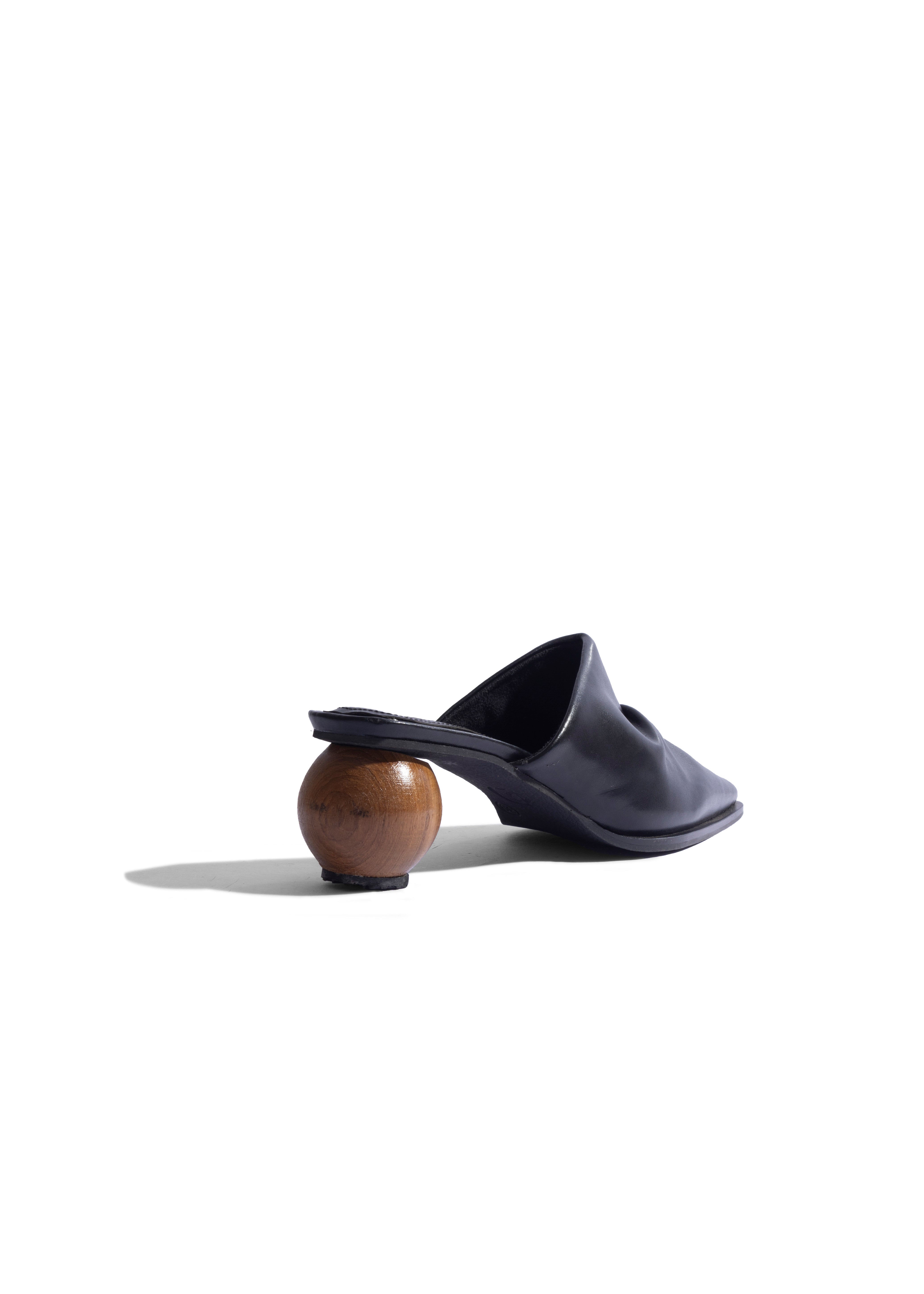 Terra Sculptural Heel Black