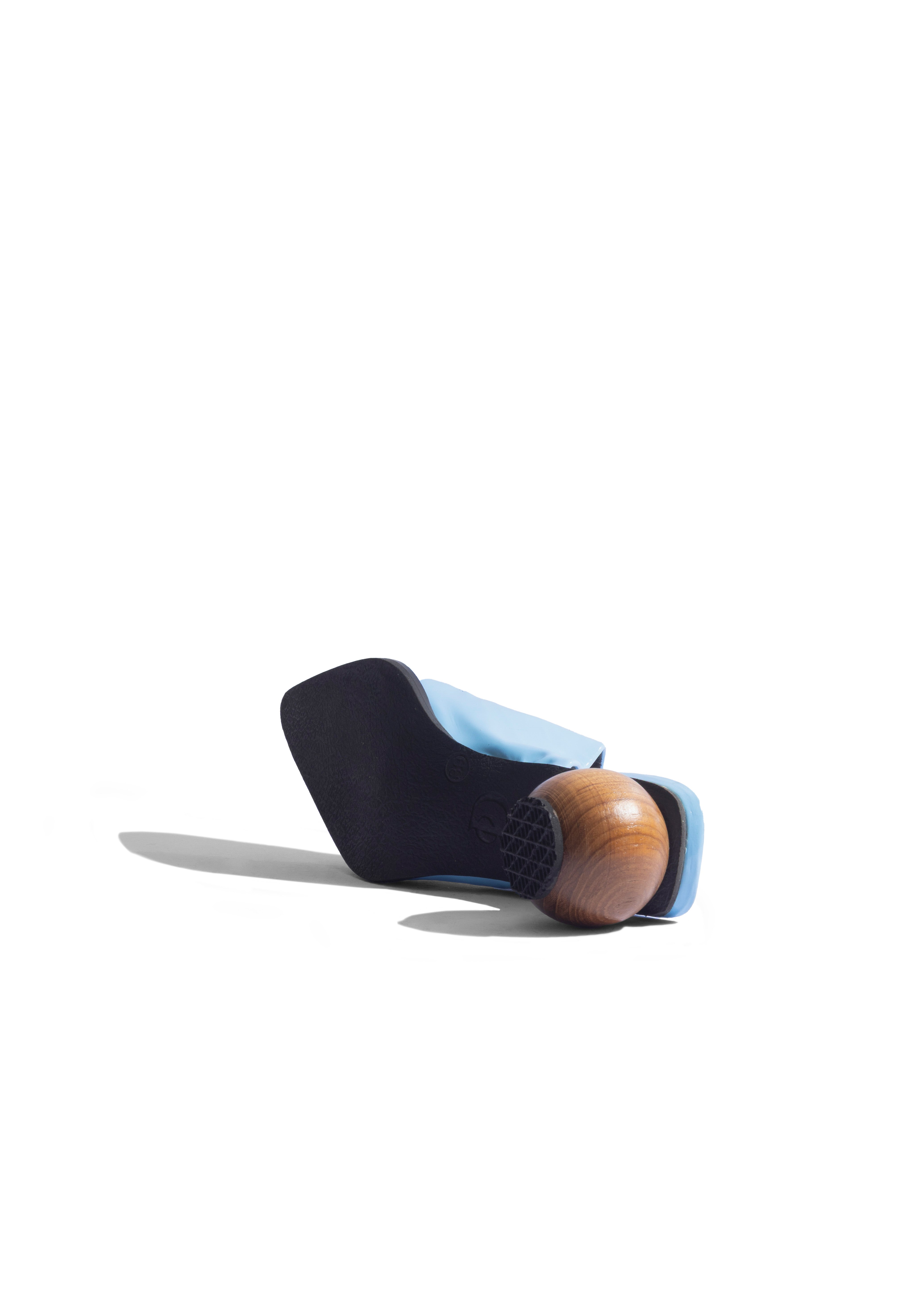 Terra Sculptural Heel Blue