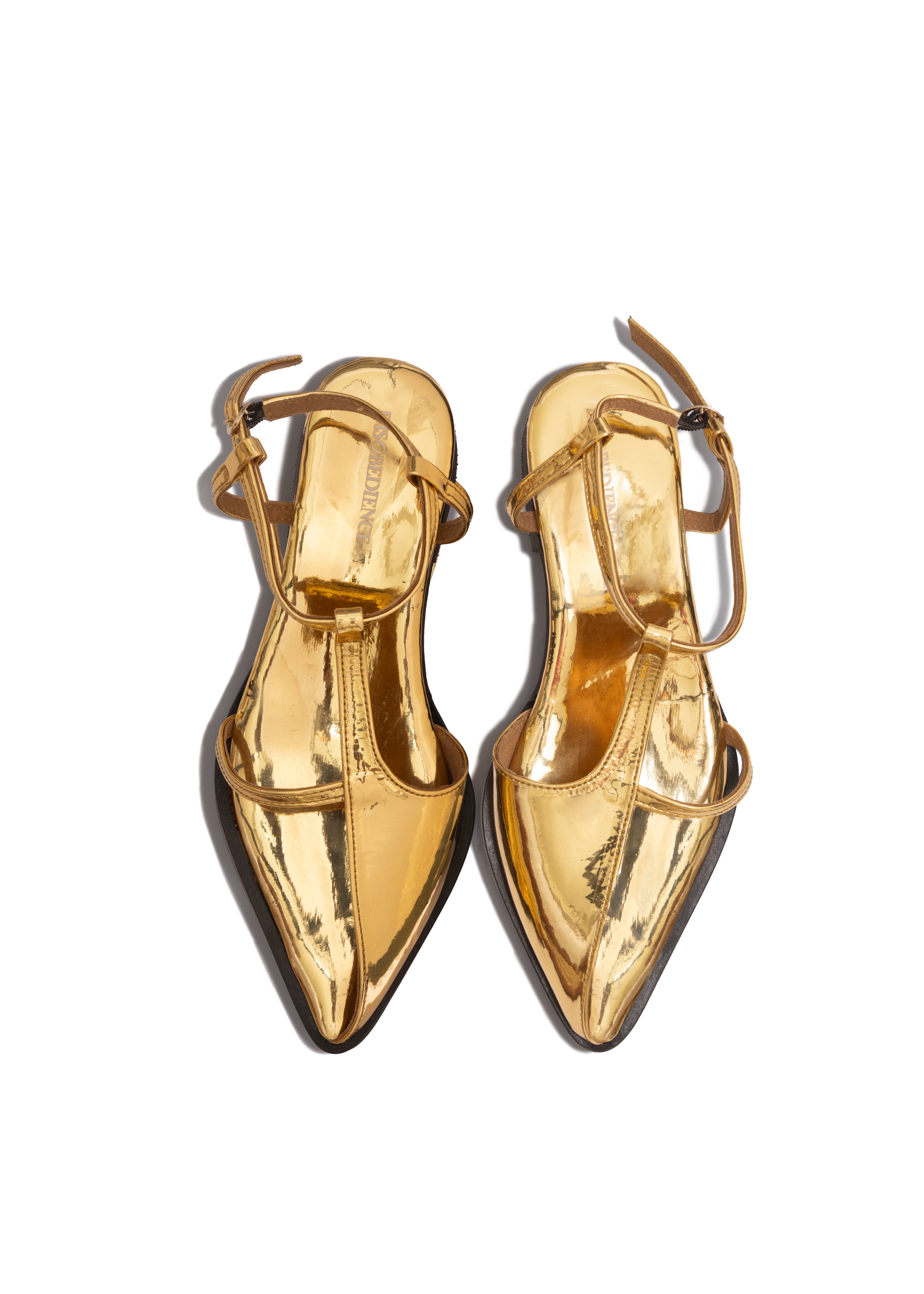 Aura Metallic T-bar Flats