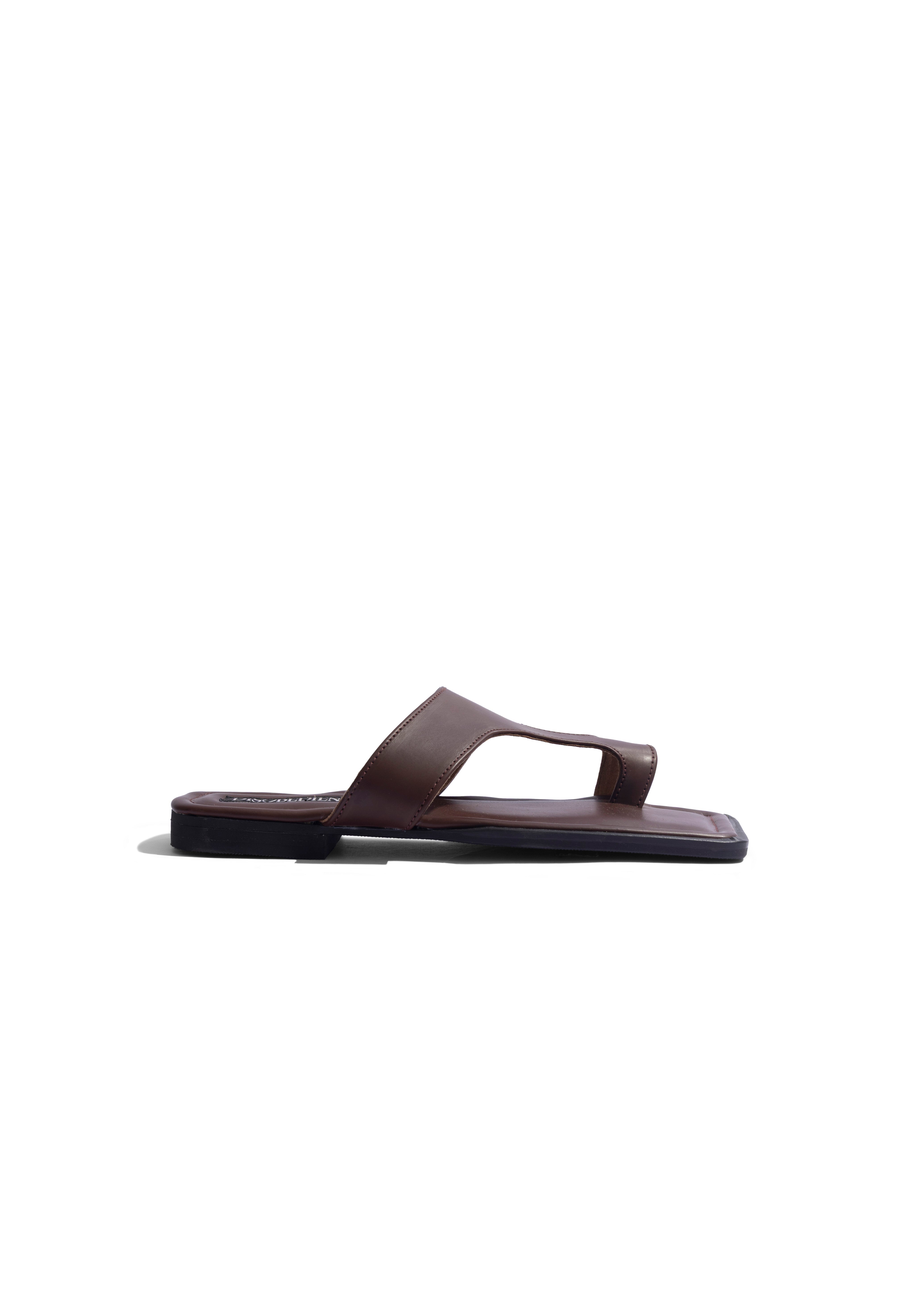 Unisex Flats Brown