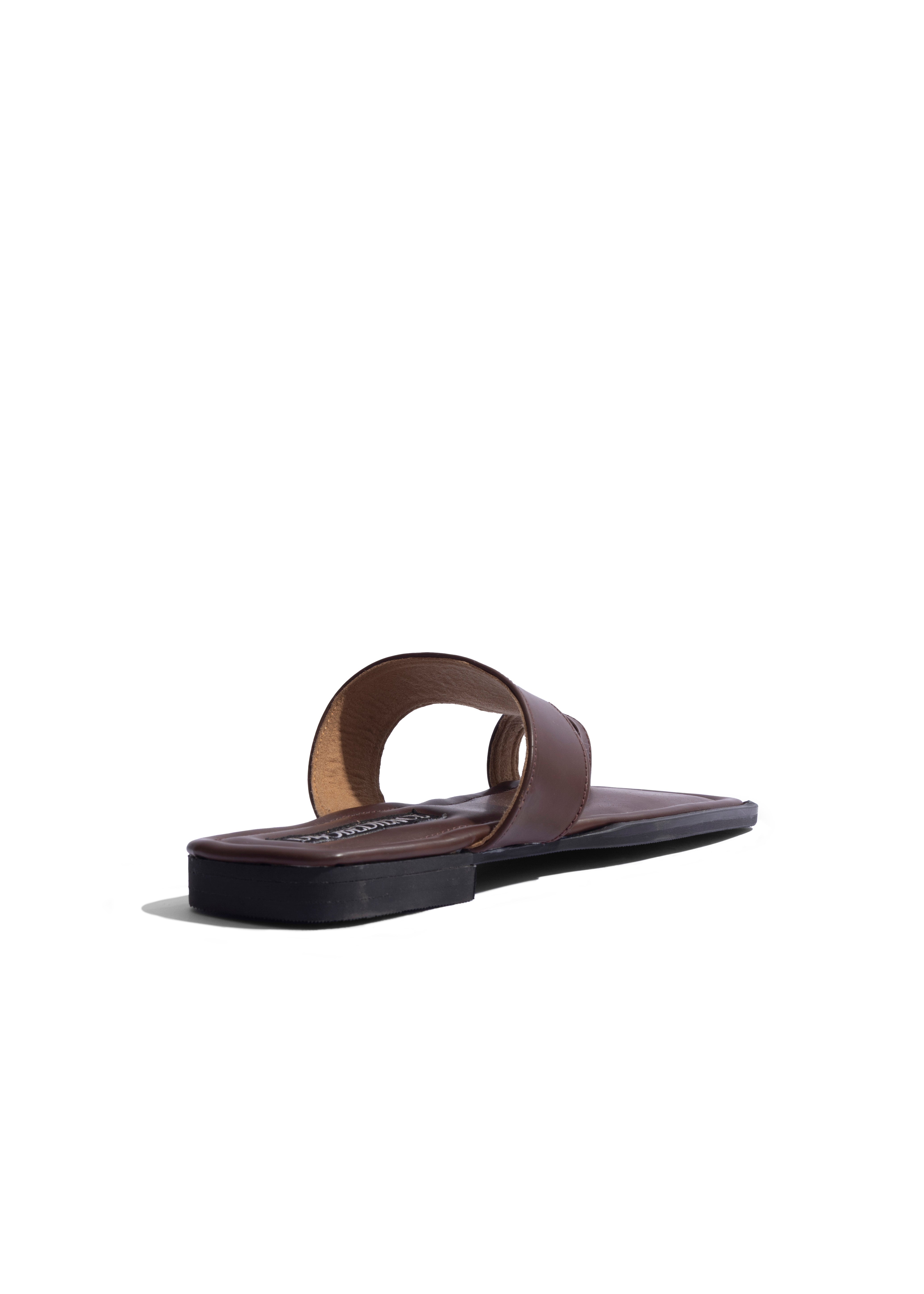 Unisex Flats Brown