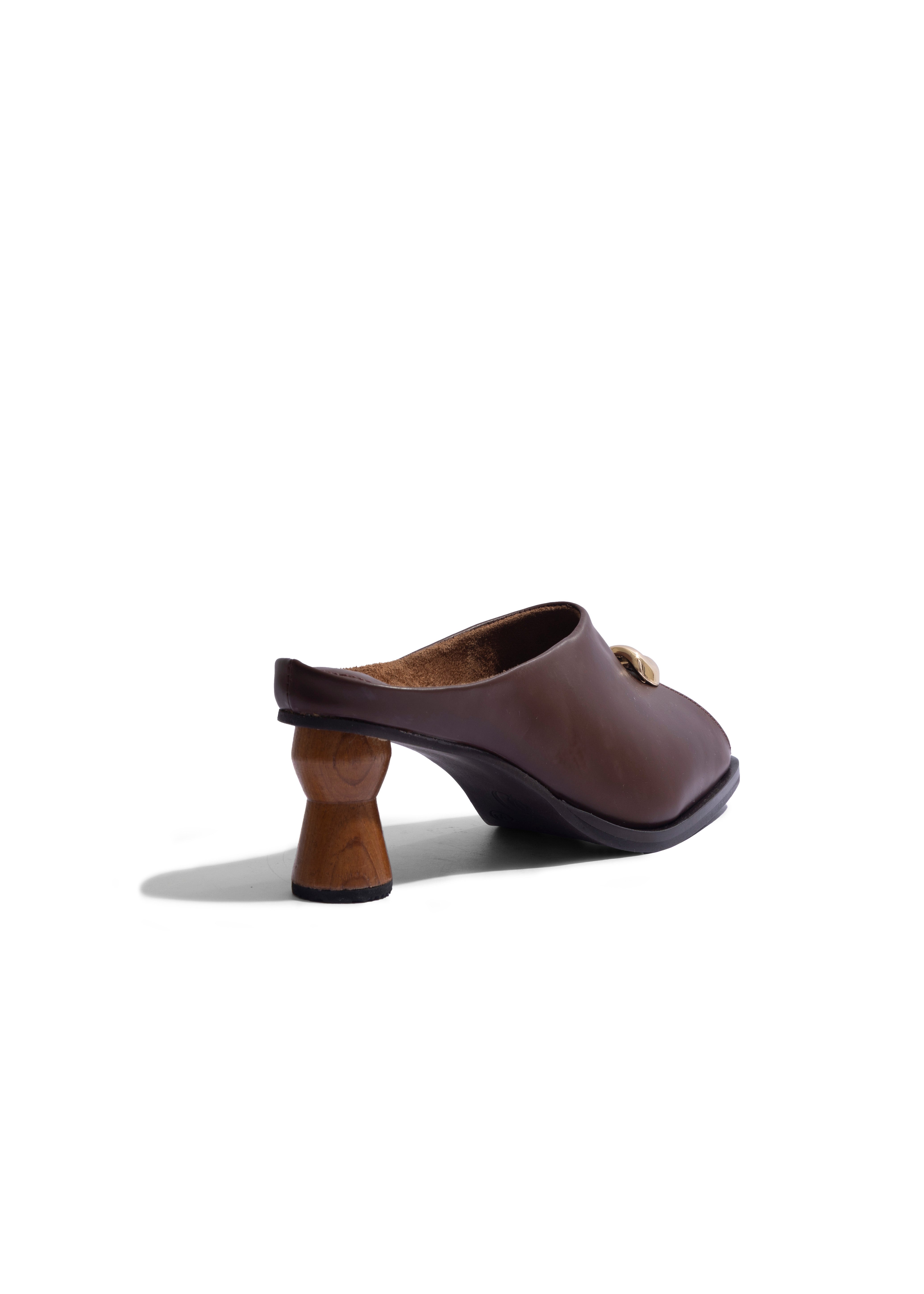 Peep-toe Mule Brown