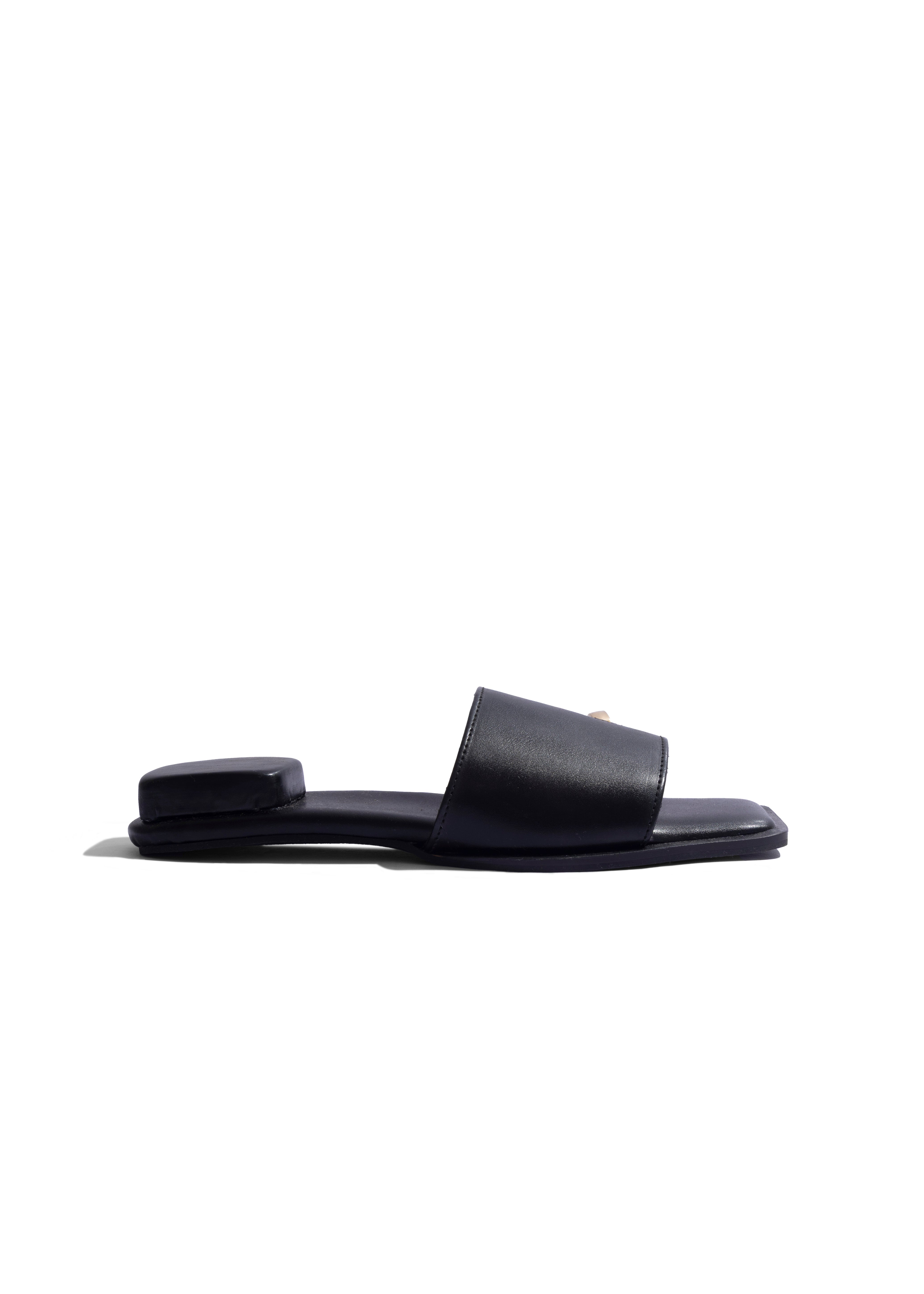 Unisex Ring Flats Black