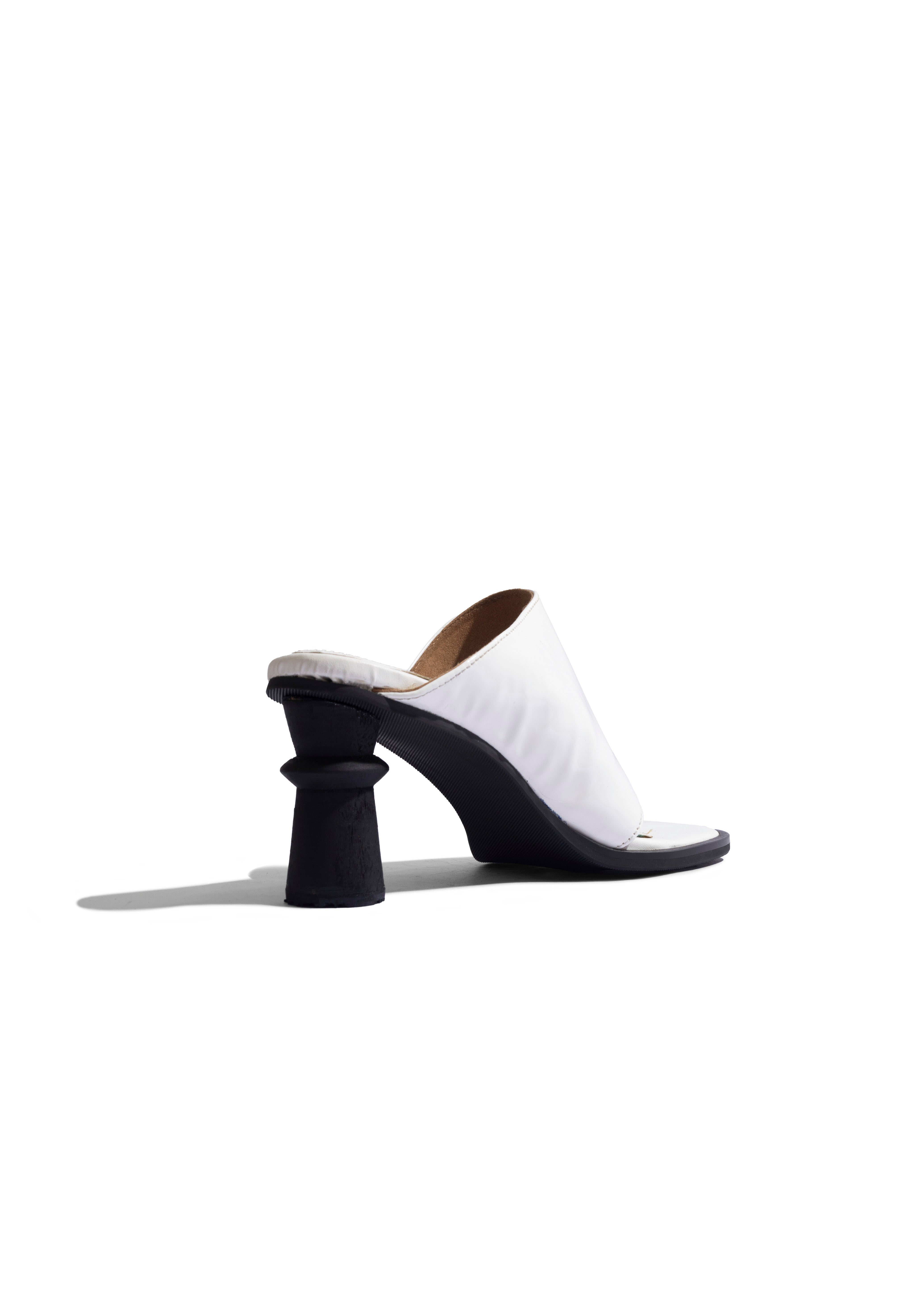 Sculpt Slide Mule White