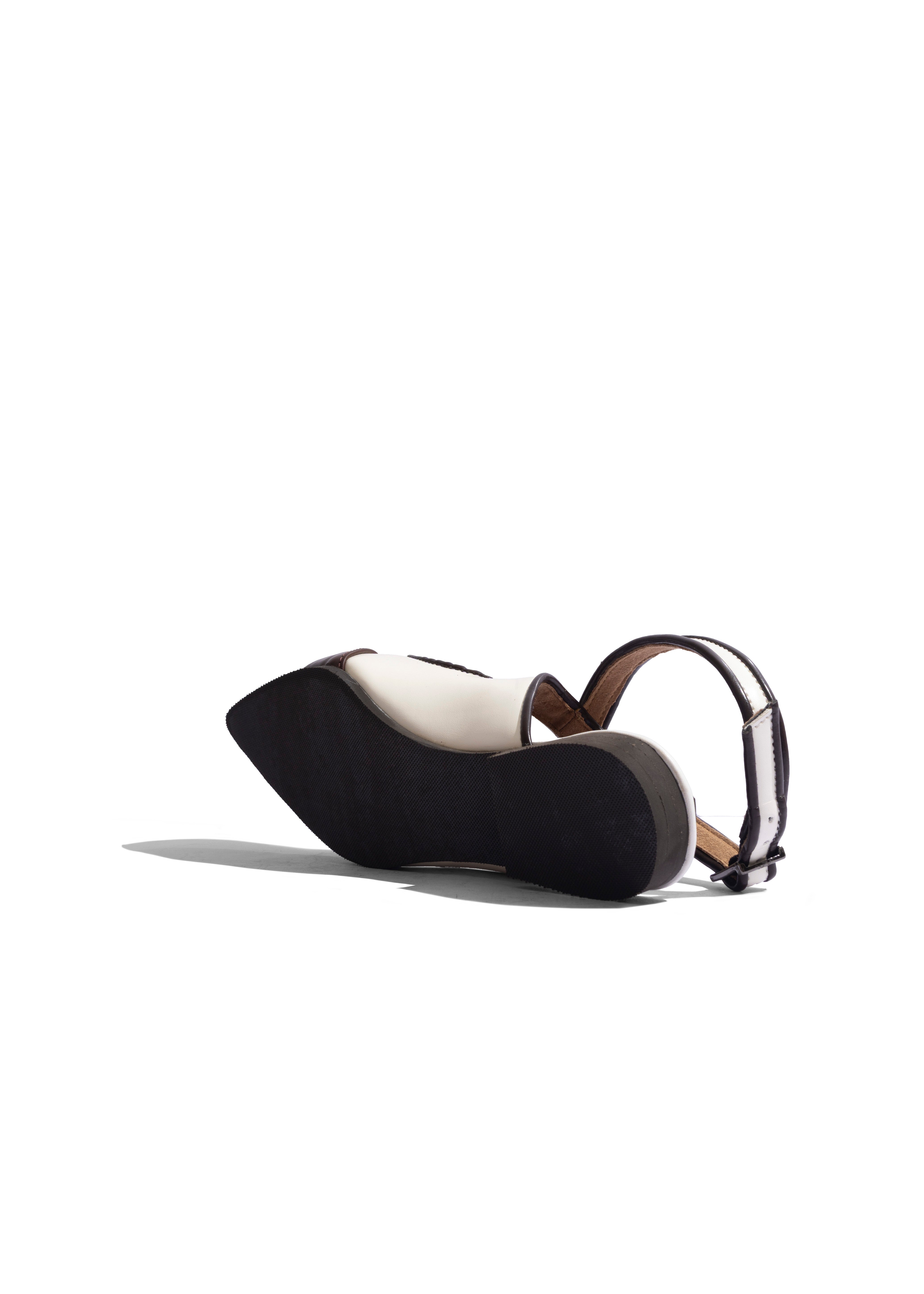 Two Tone Flats Cocoa Brown with Ivory